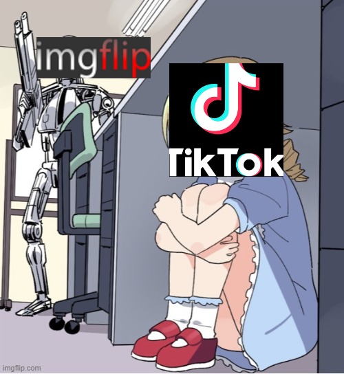 we must kill it | image tagged in anime girl hiding from terminator | made w/ Imgflip meme maker