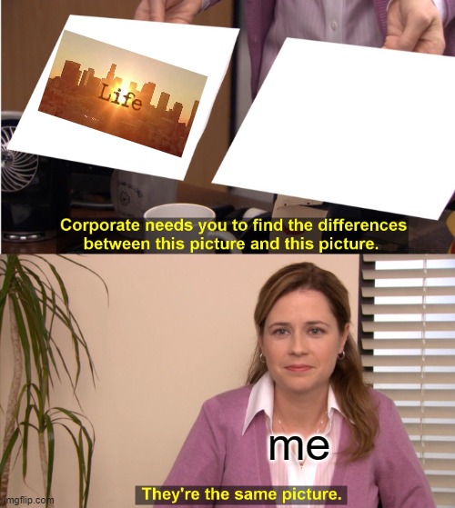 IDK lol pls end me hhhhhhh | me | image tagged in memes,they're the same picture,hhh,w h y,ummm | made w/ Imgflip meme maker