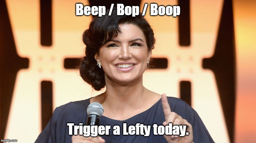 Apparently identifying as R2D2 is not an acceptable gender pronoun according to the tolerant left. | Beep / Bop / Boop; Trigger a Lefty today. | image tagged in gina carano,censorship,fascism,democrats,liberals,canceldisneyplus | made w/ Imgflip meme maker