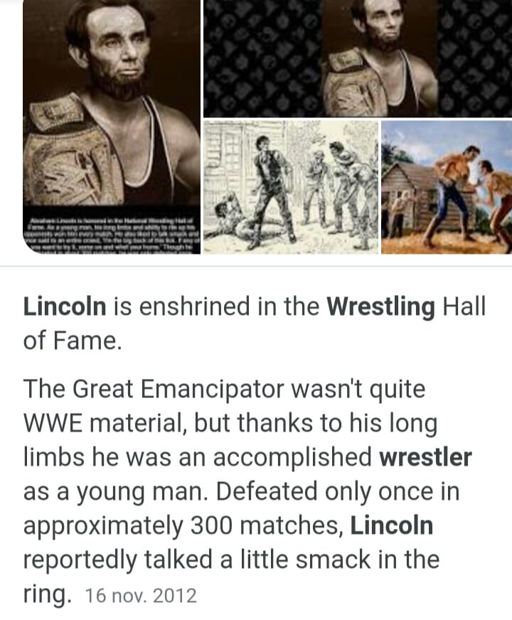 Lincoln wrestling Blank Meme Template