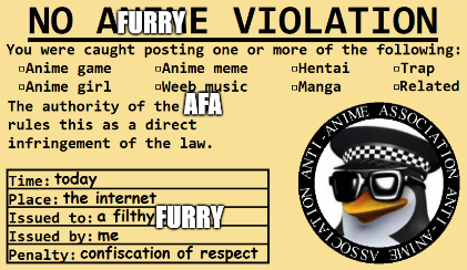 Anti furry violation Blank Meme Template