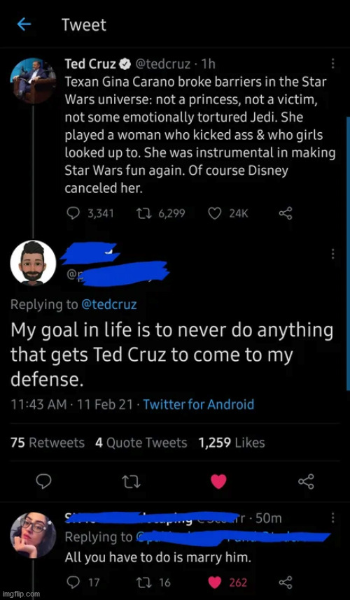 Canadian born Cuckold Cruz won't even defend his own wife | image tagged in ted cruz,cuckold,texas,dumb,conservative | made w/ Imgflip meme maker