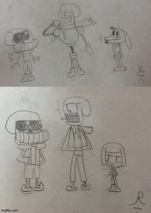 The Trio And the Squaddle | image tagged in bad time trio,the trios squaddle,sans undertale,undertale,chara,papyrus undertale | made w/ Imgflip meme maker
