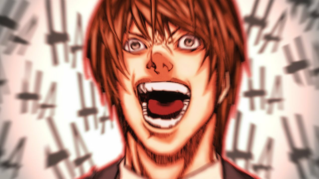 High Quality Death Note Light Yagami laugh Blank Meme Template