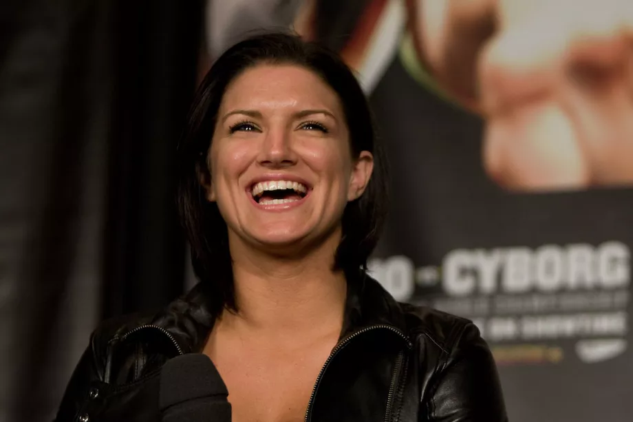 High Quality Gina Carano laughing Blank Meme Template
