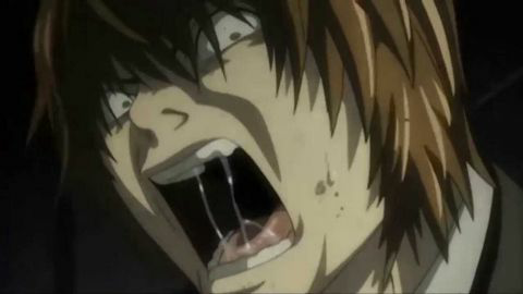 Death Note Light Yagami Kira disgusted face Blank Meme Template