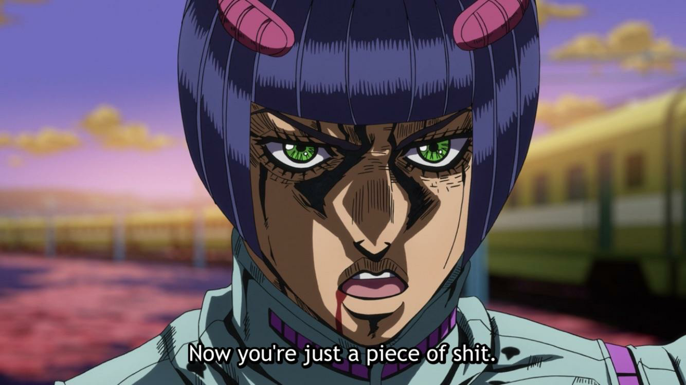 Bruno Buccellati Now you're just a piece of shit Blank Meme Template