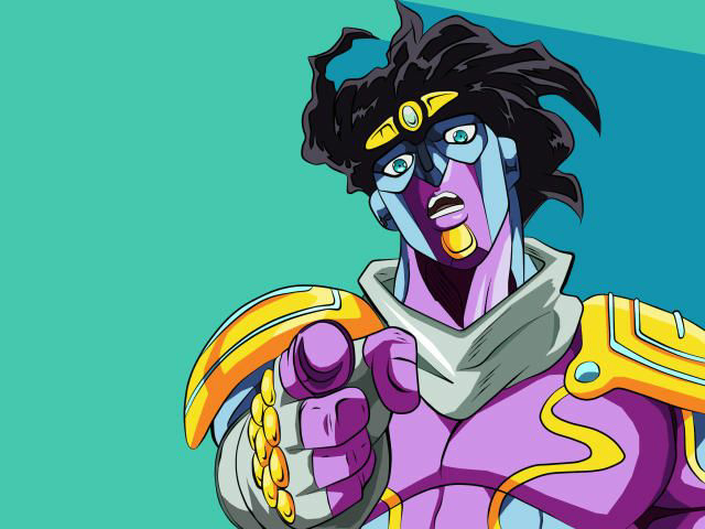 High Quality Star Platinum: The World pointing Blank Meme Template