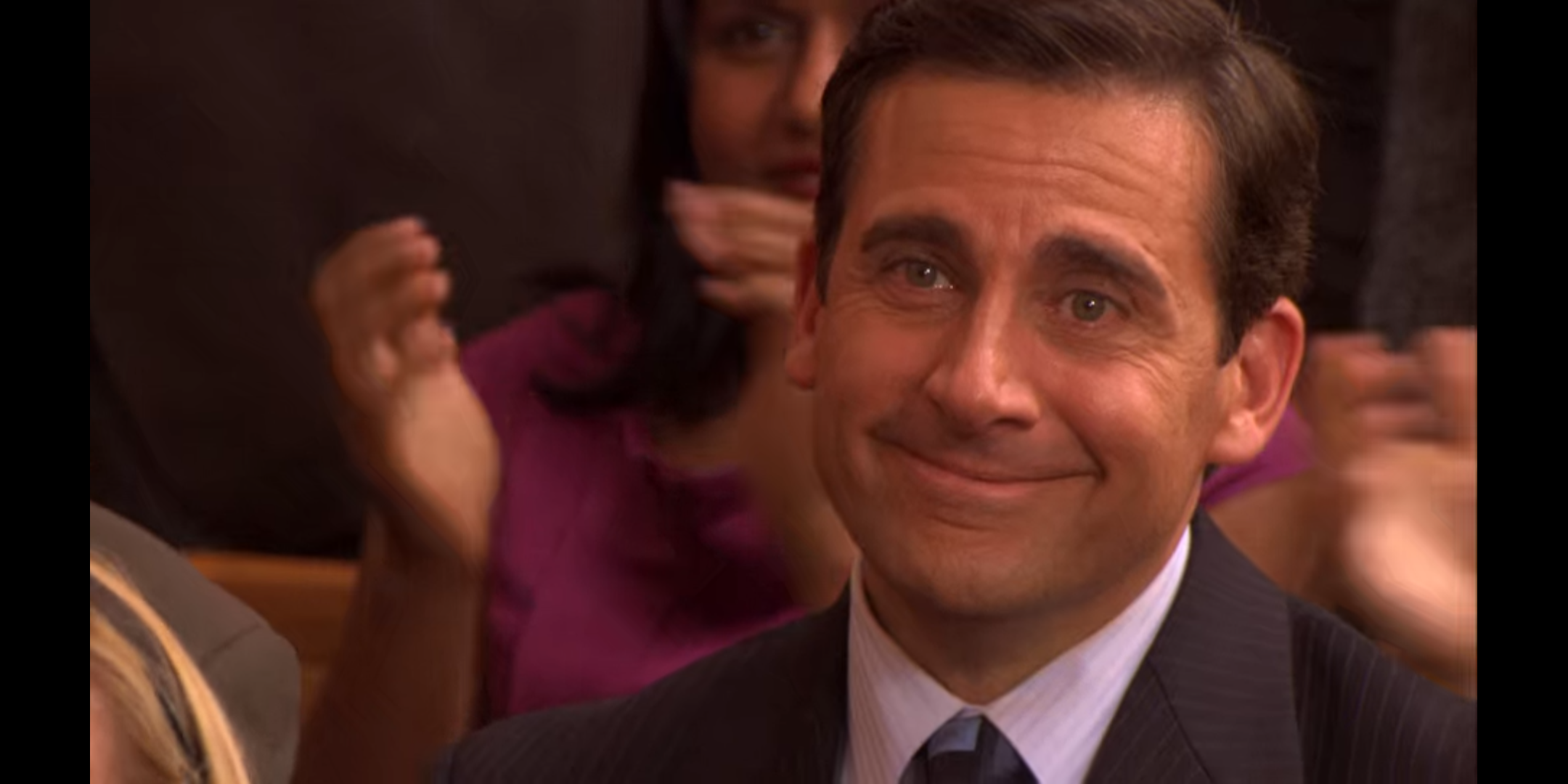 Michael Scott crying with happiness Blank Meme Template