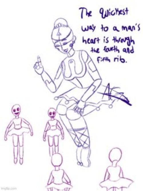 how to get to a man's heart with ballora!( It's almost Valentine's day ) | image tagged in fnaf | made w/ Imgflip meme maker