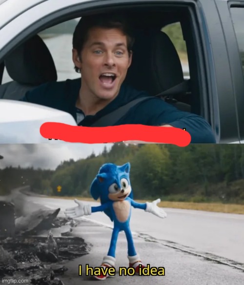 Sonic I have no idea | image tagged in sonic i have no idea | made w/ Imgflip meme maker