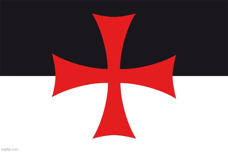 The Flag Of The Templars | image tagged in the flag of the templars | made w/ Imgflip meme maker