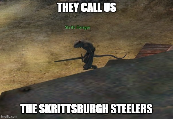 They Call Us The Skrittsburgh Steelers | THEY CALL US; THE SKRITTSBURGH STEELERS | image tagged in gw2,guildwars2 | made w/ Imgflip meme maker