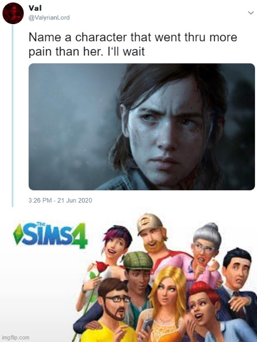 But wait... THERE'S MORE! *STARTS A FIRE AND BURNS MY SIMS* | image tagged in name one character who went through more pain than her,sims 4 | made w/ Imgflip meme maker