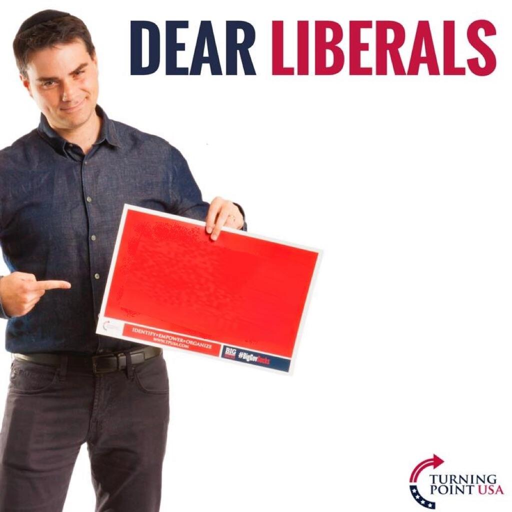 High Quality Dear Liberals Blank Meme Template