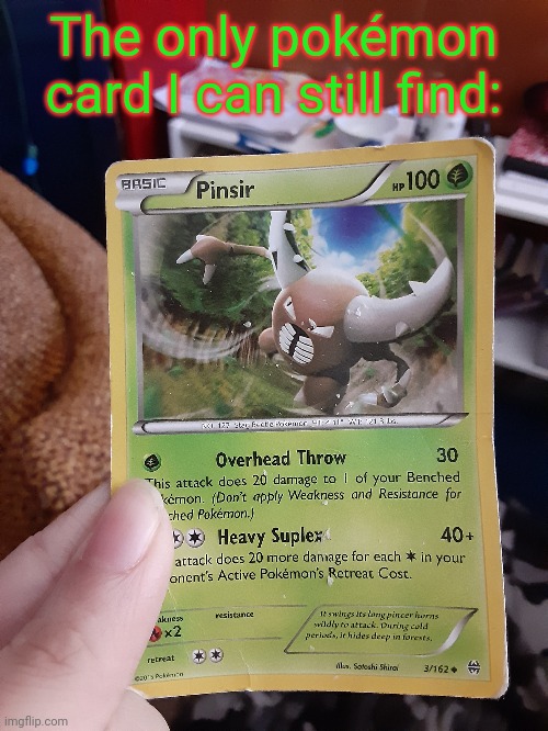 The only pokémon card I can still find: | made w/ Imgflip meme maker