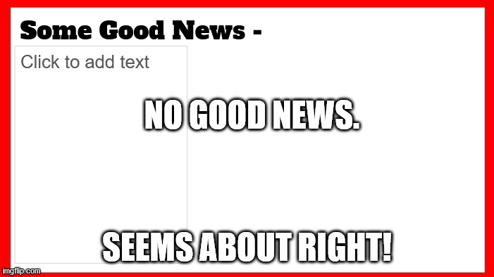 2020 Peeps Only | NO GOOD NEWS. SEEMS ABOUT RIGHT! | image tagged in memes,2020 | made w/ Imgflip meme maker