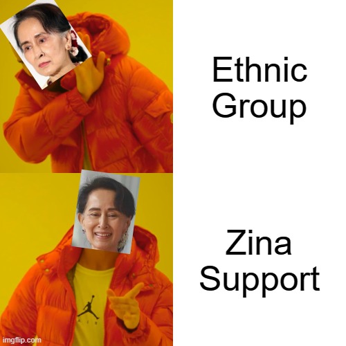 Drake Hotline Bling Meme | Ethnic Group; Zina
Support | image tagged in memes,drake hotline bling | made w/ Imgflip meme maker