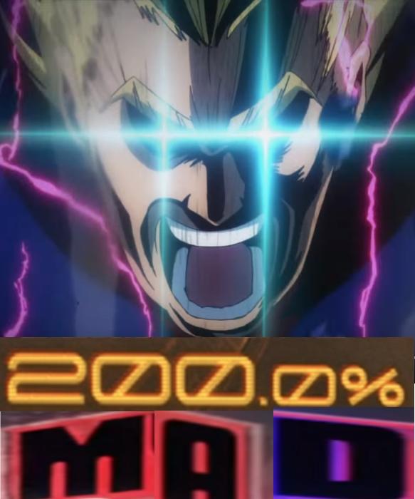 High Quality All Might 200.0% MAD Blank Meme Template