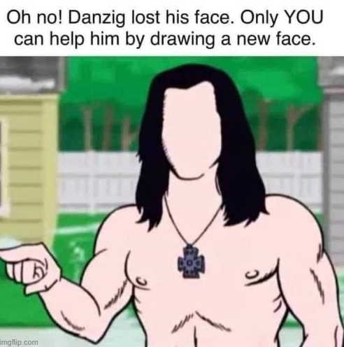 Danzig lost face Blank Meme Template