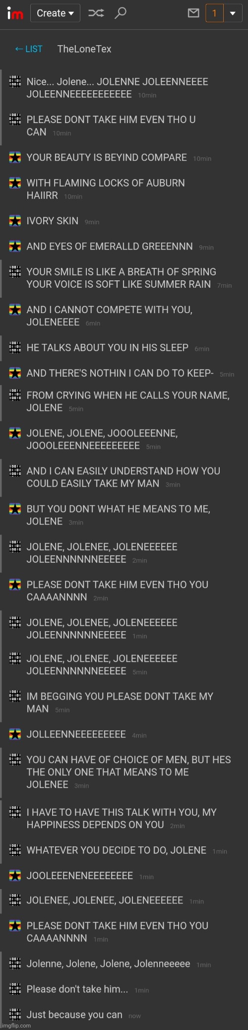 Singing Jolene with Mookie | made w/ Imgflip meme maker