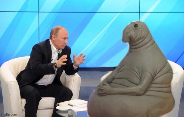 GUYS LOOK IM TALKING TO PUTIN | image tagged in memes,i am the walrus | made w/ Imgflip meme maker