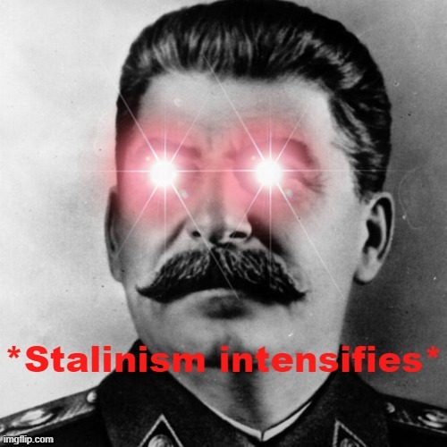 Stalinism intensifies | image tagged in stalinism intensifies,stalin,joseph stalin,intensifies,new template,custom template | made w/ Imgflip meme maker