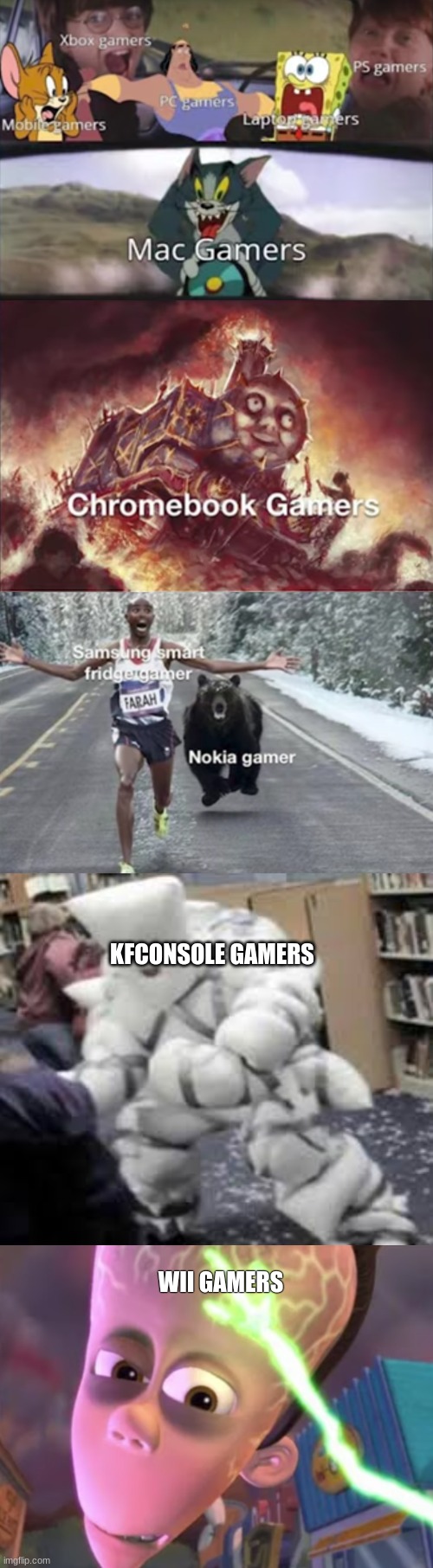 I saw the first 3 panels and now I don't know what to do with life | KFCONSOLE GAMERS; WII GAMERS | image tagged in gaming,tag,e | made w/ Imgflip meme maker