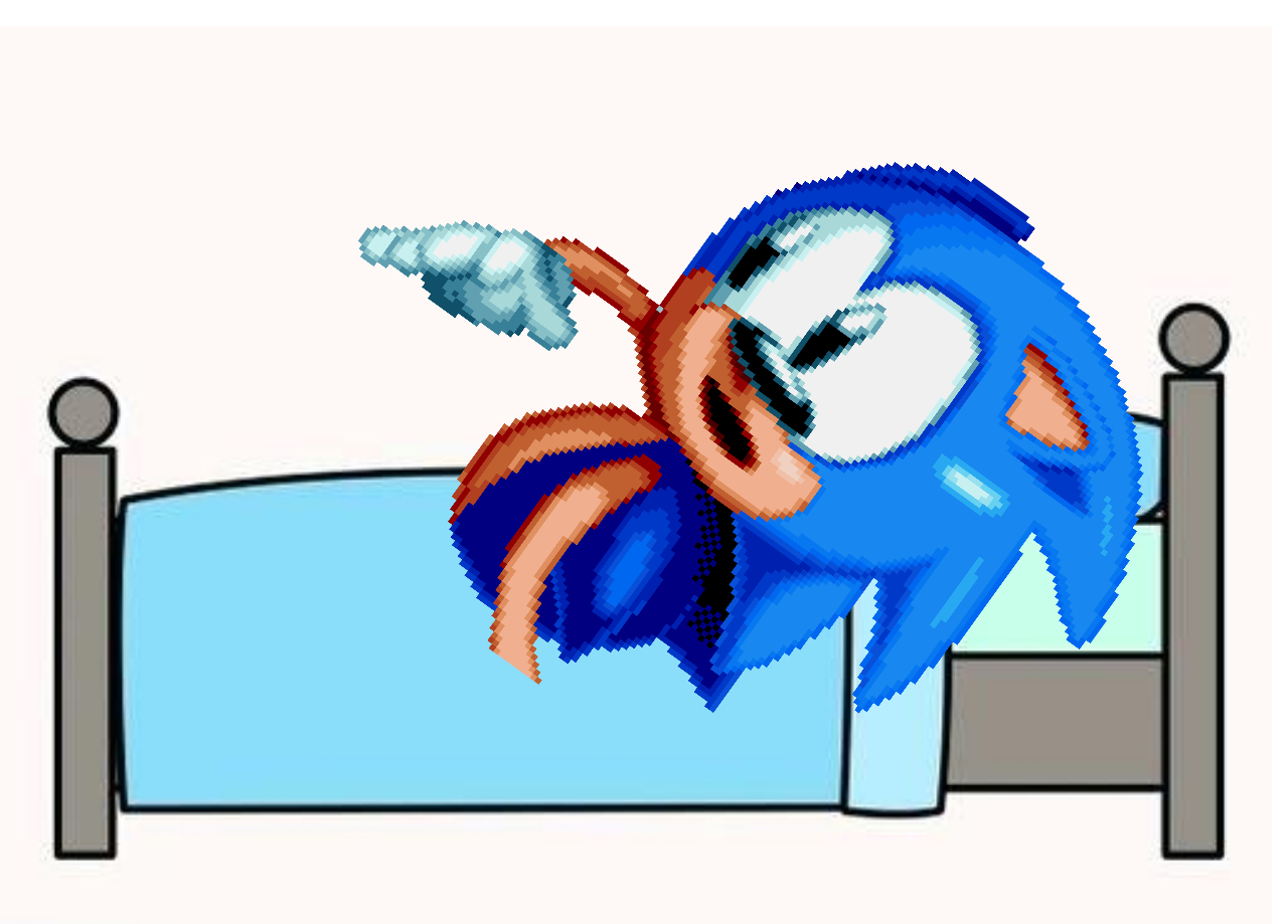 High Quality sonic in bed Blank Meme Template