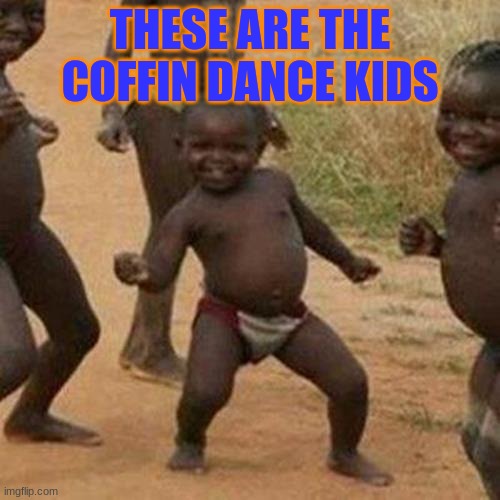 Third World Success Kid Meme | THESE ARE THE COFFIN DANCE KIDS | image tagged in memes,third world success kid | made w/ Imgflip meme maker