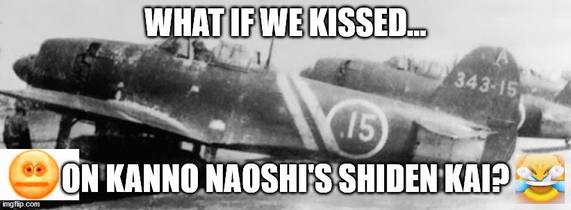 what if we kissed... | WHAT IF WE KISSED... ON KANNO NAOSHI'S SHIDEN KAI? | image tagged in what if we kissed,erwin sanity,history | made w/ Imgflip meme maker