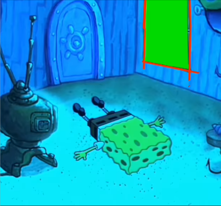 Spongebob on ground Flat out Blank Meme Template
