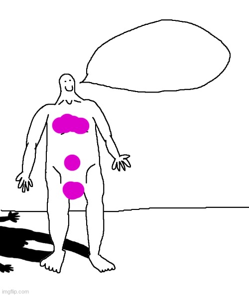 nude man presenting (no nudity version) Blank Meme Template