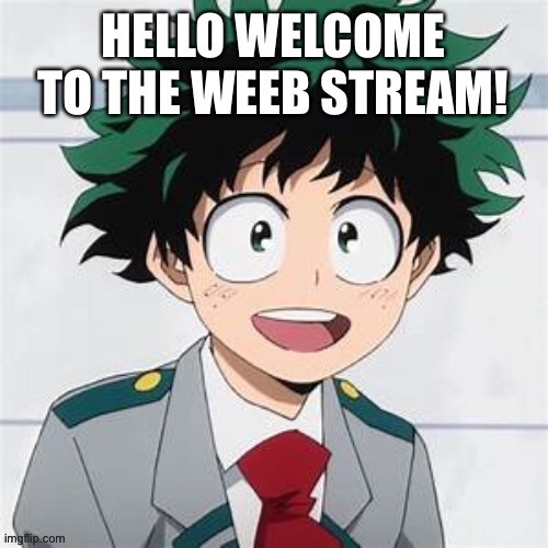 Welcome | image tagged in deku,anime | made w/ Imgflip meme maker