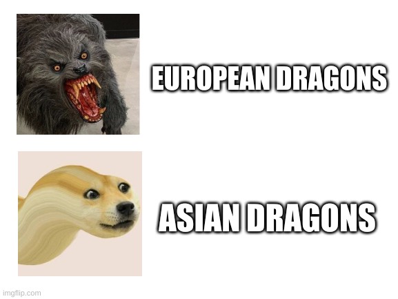 so true | EUROPEAN DRAGONS; ASIAN DRAGONS | image tagged in memes,funny,dragon,lol,culture | made w/ Imgflip meme maker