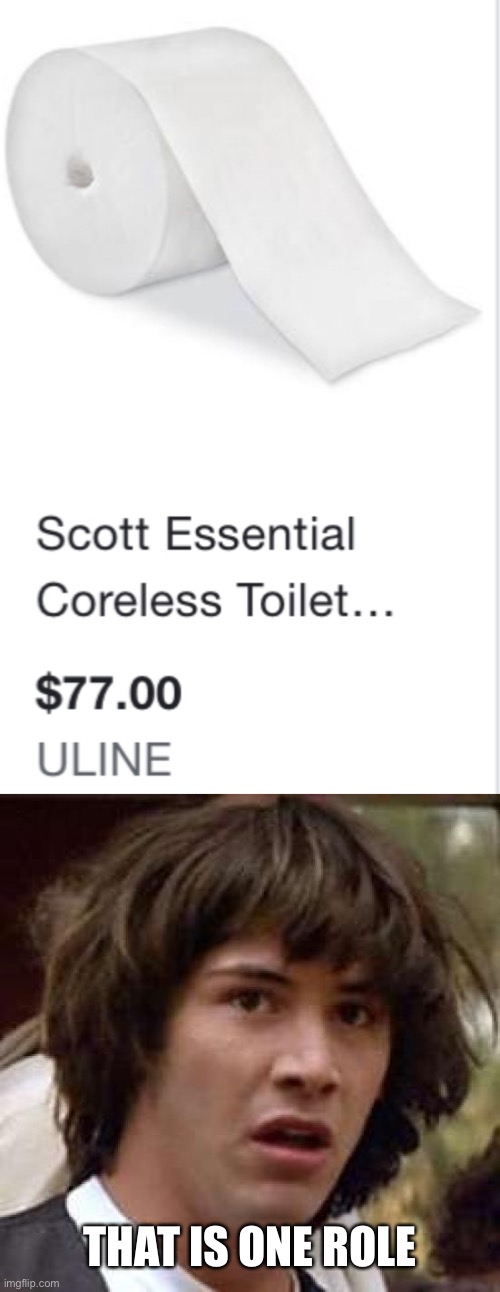 THAT IS ONE ROLE | image tagged in memes,conspiracy keanu,toliet | made w/ Imgflip meme maker