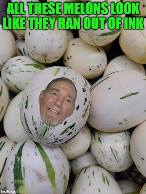 ALL THESE MELONS LOOK LIKE THEY RAN OUT OF INK | made w/ Imgflip meme maker