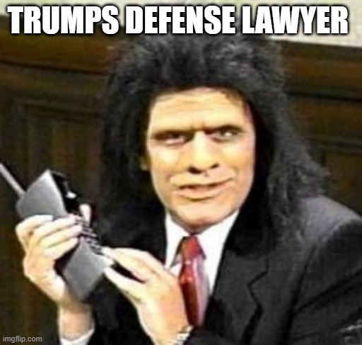Trumps lawyer | TRUMPS DEFENSE LAWYER | image tagged in caveman lawyer with phone,donald trump,trump impeachment,impeachment,lawyers,lawyer | made w/ Imgflip meme maker