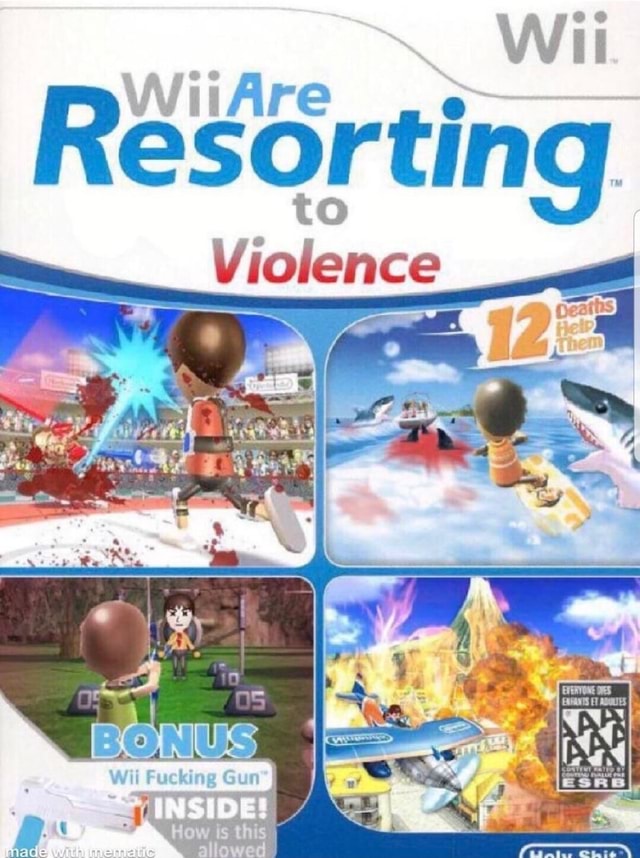 High Quality Wii are resorting to violence (better quality) Blank Meme Template