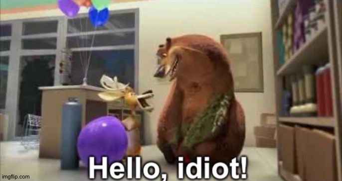 Hello, idiot | image tagged in hello idiot | made w/ Imgflip meme maker