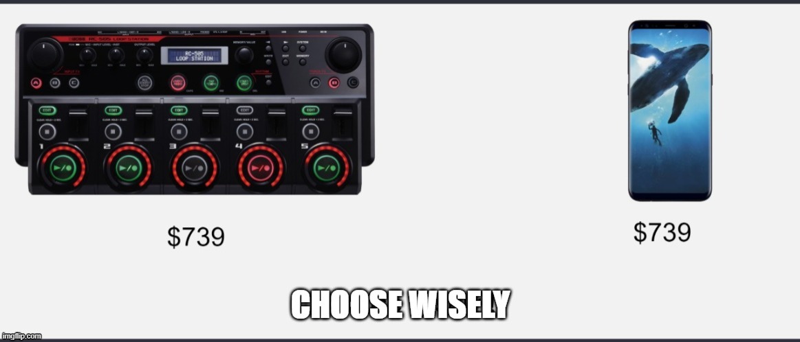 CHOOSE WISELY | image tagged in beatbox,loop,loopstation,boss,rc 505,Colaps | made w/ Imgflip meme maker
