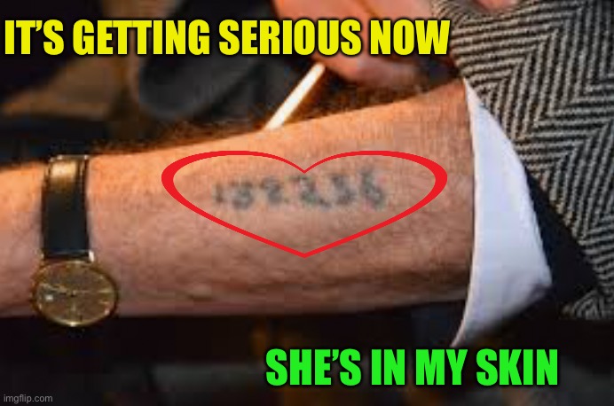 IT’S GETTING SERIOUS NOW SHE’S IN MY SKIN | made w/ Imgflip meme maker