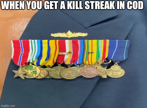 When you get a kill streak in COD | WHEN YOU GET A KILL STREAK IN COD | image tagged in call of duty | made w/ Imgflip meme maker