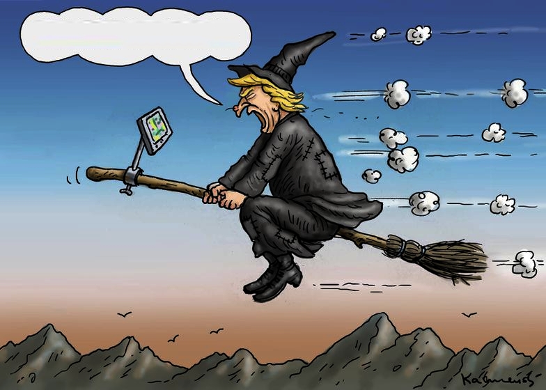 Trump always the victim of a witch hunt Blank Meme Template