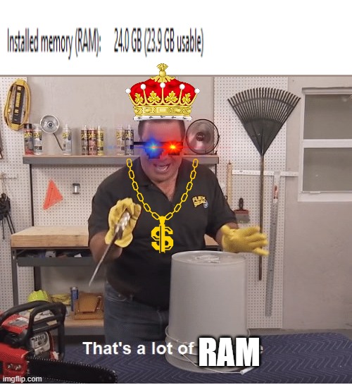 I can game for ages now | RAM | image tagged in thats alot of damage | made w/ Imgflip meme maker