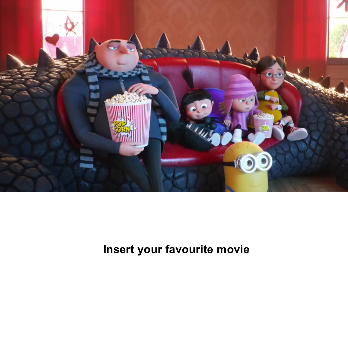 High Quality Despicable Me Watching Blank Blank Meme Template