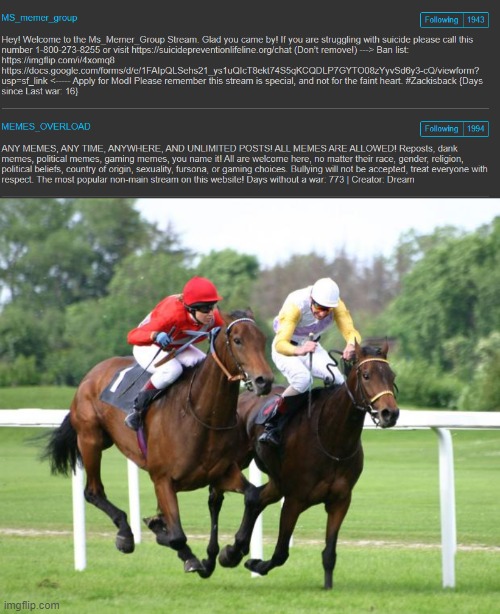 so close!! about one week and well be ahead | image tagged in two horses racing | made w/ Imgflip meme maker