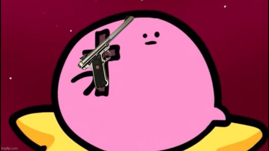 Kirby cross | image tagged in kirby cross | made w/ Imgflip meme maker