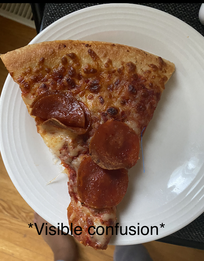 Visible confusion pizza Blank Meme Template