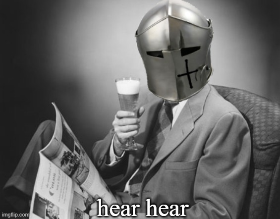 crusader beer | hear hear | image tagged in crusader beer | made w/ Imgflip meme maker